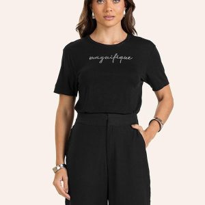 T- Shirt Feminina Preto