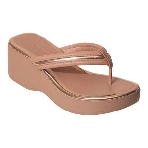 Tamanco Beira Rio Nude em Sisntético