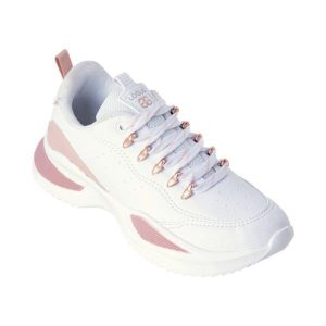 Tênis Branco com Adereços Rosa Ouro