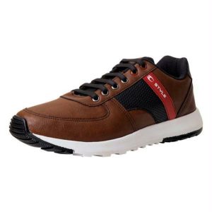 Tênis Casual Caramelo com Cadarço em Elástico