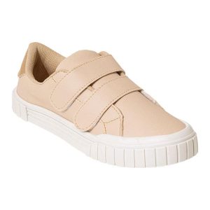 Tênis Casual Creme com Velcro Duplo