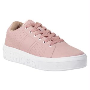 Tênis Casual Rosa em Sintético