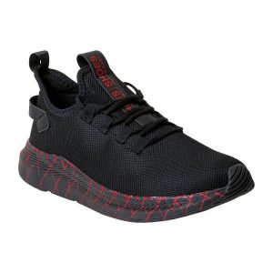Tênis Esporte Preto com Vermelho em Tecido