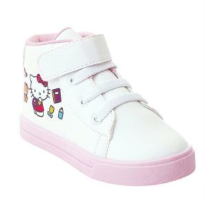 Tênis Infantil Hello Kitty Branco com Cano Médio