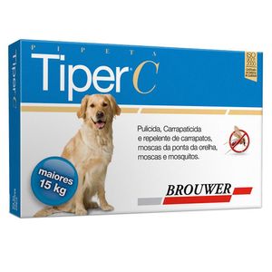 Tiper C para Cães acima 15kg Pipeta Brouwer - Único