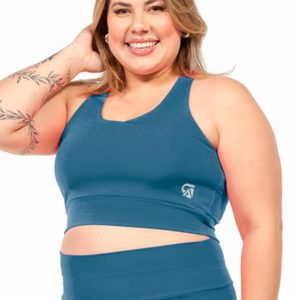 Top Nadador Leve Feminina Azul