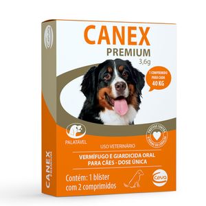 Vermífugo Canex Premium 3,6g para Cães - 2 comprimidos