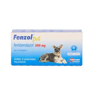 Vermífugo Fenzol Pet 500mg para Cães - 6 comprimidos