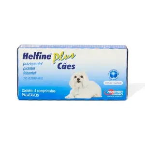 Vermífugo Helfine Plus para Cães - 4 Comprimidos