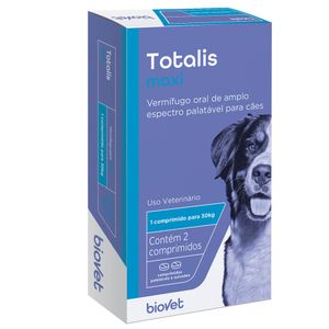 Vermífugo Totalis Maxi para Cães - 2 comprimidos