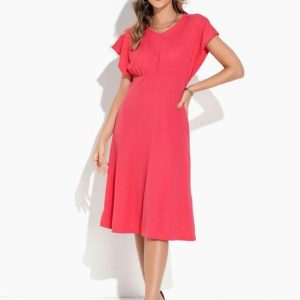 Vestido Coral Manga Japonesa