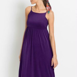 Vestido Decote Reto Roxo