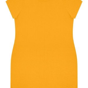 Vestido Feminino Plus Size Amarelo