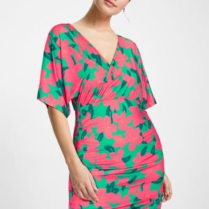 Vestido Floral Grande em Malha Fria