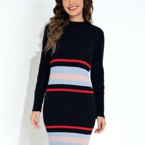 Vestido Listras Tubinho