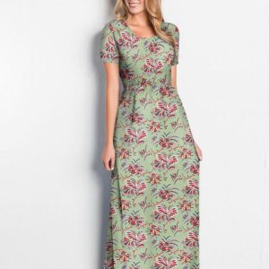 Vestido Longo Paisley Verde