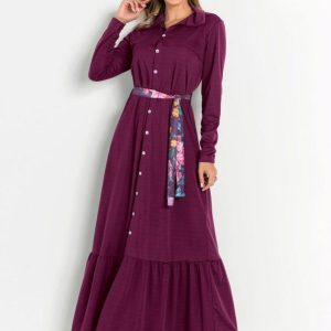 Vestido Longo Vinho