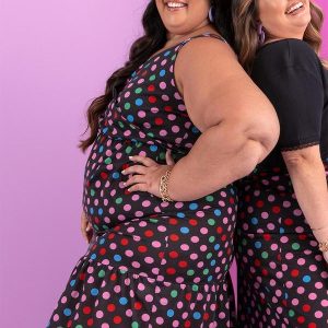 Vestido Poá Colorido em Malha