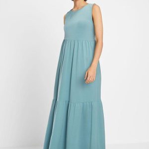 Vestido Verde em Malha Texturizada