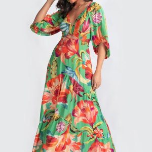 Vestido Viscose Tropicarte Verde