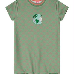 Vestido com Estampa Interativa Malha Verde