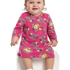 Vestido de Inverno Bebê Rosa