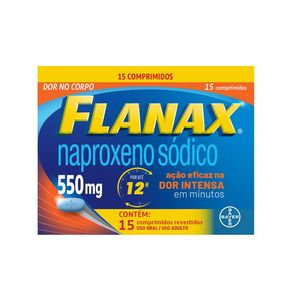 Analgésico Flanax 550mg Dose Extraforte 15 Comprimidos Revestidos