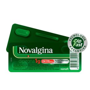 Analgésico e Antitérmico Novalgina 1g 4 Comprimidos
