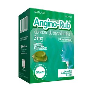 Angino Rub 3mg Sabor Menta 16 Pastilhas