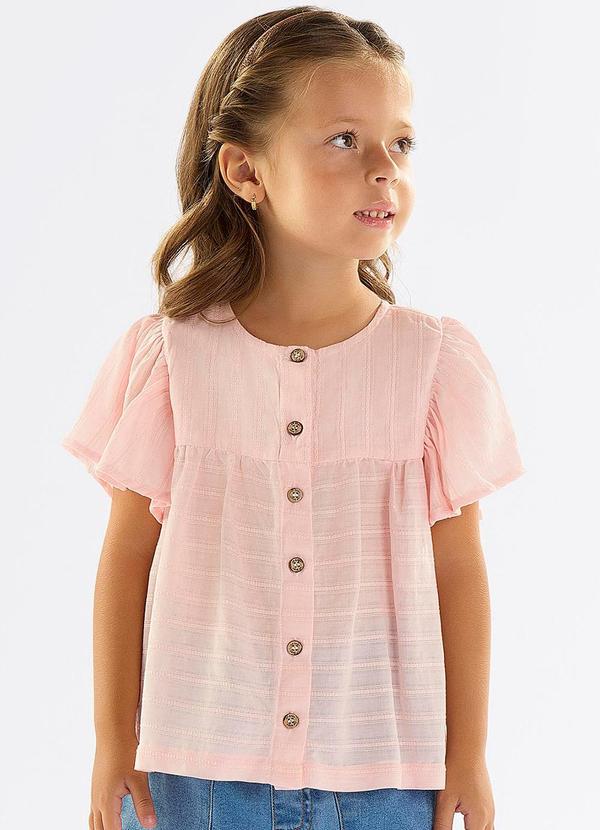 Bata Infantil para Menina em Cotton Rosa