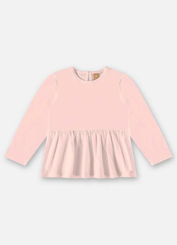 Bata Manga Longa Infantil Menina Rosa