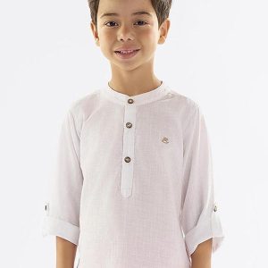 Bata para Menino em Algodão Branco