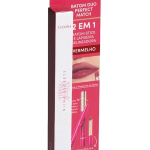 Batom Duo Perfect Match Vermelho -1,65g