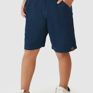 Bermuda Chino em Sarja Menino Azul Marinho