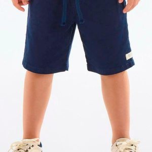 Bermuda Infantil Masculina Sarja Azul