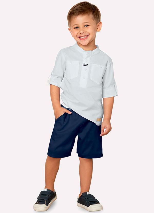 Bermuda Infantil Menino Básico Milon Azul