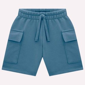 Bermuda Infantil Menino Bolsos Milon Azul