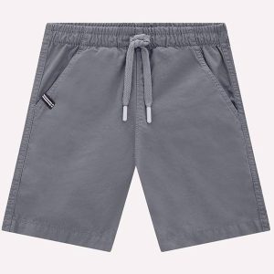 Bermuda Infantil Menino Liso Milon Cinza