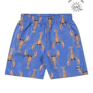 Bermuda Infantil Menino Tactel Proteção Uv Azul