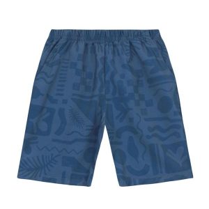 Bermuda Infantil Menino em Microfibra Azul