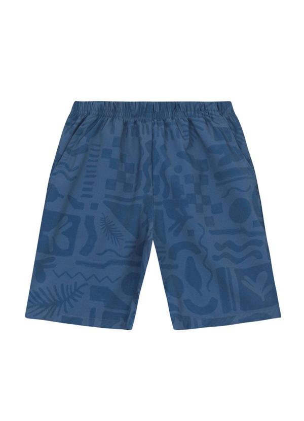 Bermuda Infantil Menino em Microfibra Azul
