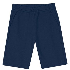 Bermuda Infantil Menino em Moletinho Azul