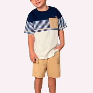 Bermuda Infantil Menino em Sarja Milon Marrom