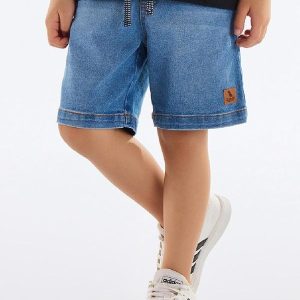Bermuda Jeans Infantil Masculina Azul