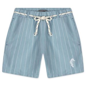 Bermuda Listrada Infantil Masculina Azul