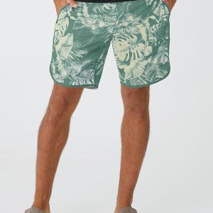 Bermuda Tradicional Tropical em Microfibra Verde