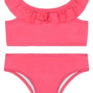 Biquíni Infantil em Malha Lisa Uv Dry Quimby Rosa