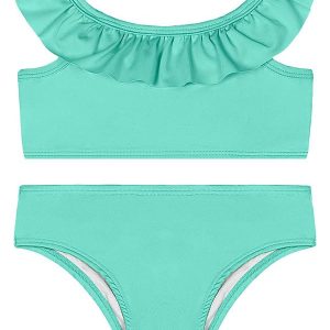 Biquíni Infantil em Malha Lisa Uv Dry Quimby Verde