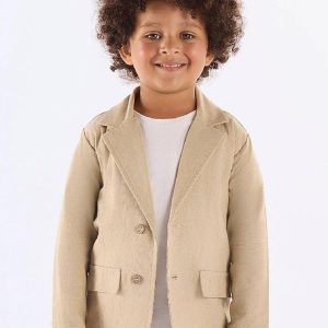 Blazer Infantil em Linho Up Baby Bege