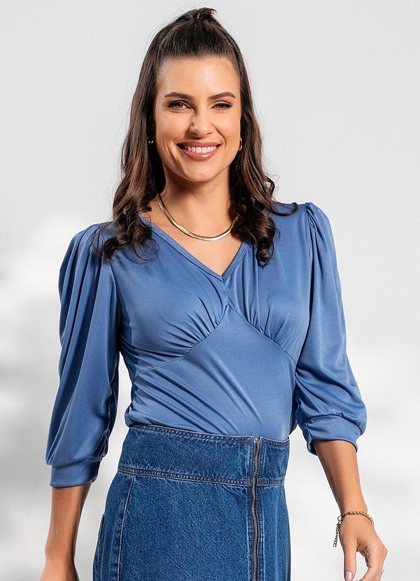 Blusa Azul em Malha